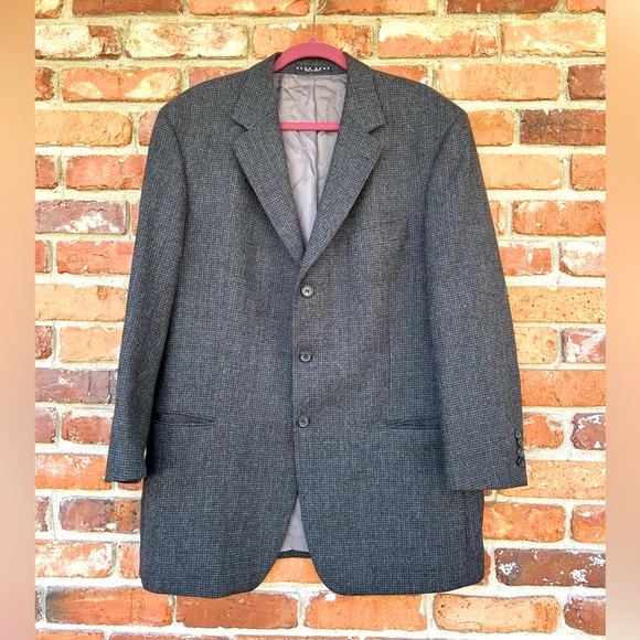 Hugo Boss Gray 100% Wool Sport Coat Blazer Jacket 46R - Picture 1 of 8